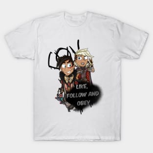 Borderlands Calypso Twins Like, Follow and Obey T-Shirt